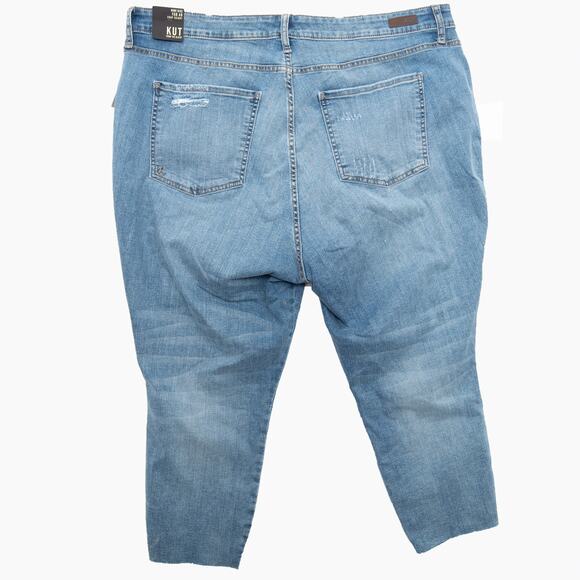 Kut From The Kloth Plus Size Catherine High Rise Fab AB Crop Skinny Jeans SZ 22 - Picture 2 of 9